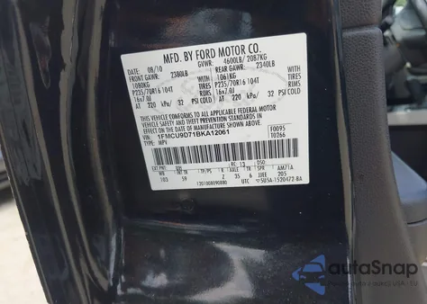 2011 Ford Escape Xlt z USA, uszkodzony, nr VIN 1FMCU9D71BKA12061